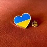 Значок у форме сэрца «Украіна»