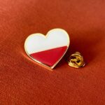 Значок у форме сэрца «Польшча»