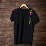 T-shirt with colored paws (paw print) - Image 4