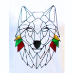 T-shirt with a wolf in the colors of the Lithuanian flag - Image 2