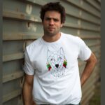 T-shirt with a wolf in the colors of the Lithuanian flag