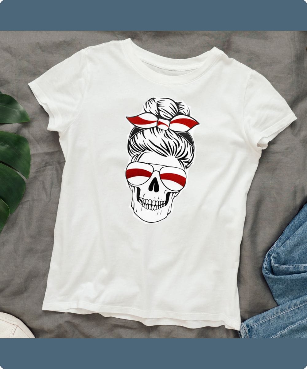 бж Футболка з чэрапам у павязцы і акулярах - Image 1