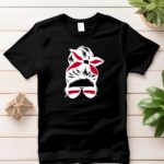 Футболка з дзяўчынай у стужцы