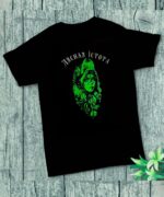 Футболка з зялёным тварам (Лясная істота)