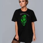 Футболка з зялёным тварам (Лясная істота)