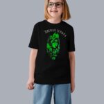 Футболка з зялёным тварам (Лясная істота)