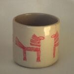 Ceramic cup "Straw Horse", beige, 190 ml