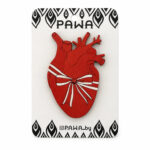 Драўляная брошка «Сэрца Беларусі»